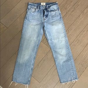 Zara Distressed straight leg jeans